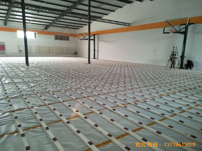 北京game on籃球館運動木地板安裝案例2